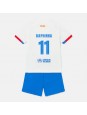 Otroški Nogometna dresi replika Barcelona Raphinha Belloli #11 Gostujoči 2023-24 Kratek rokav (+ hlače)